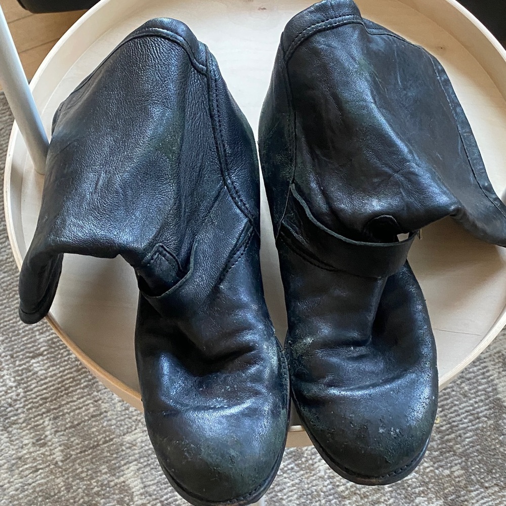 Jimmy Choo Black Leather Biker Boots